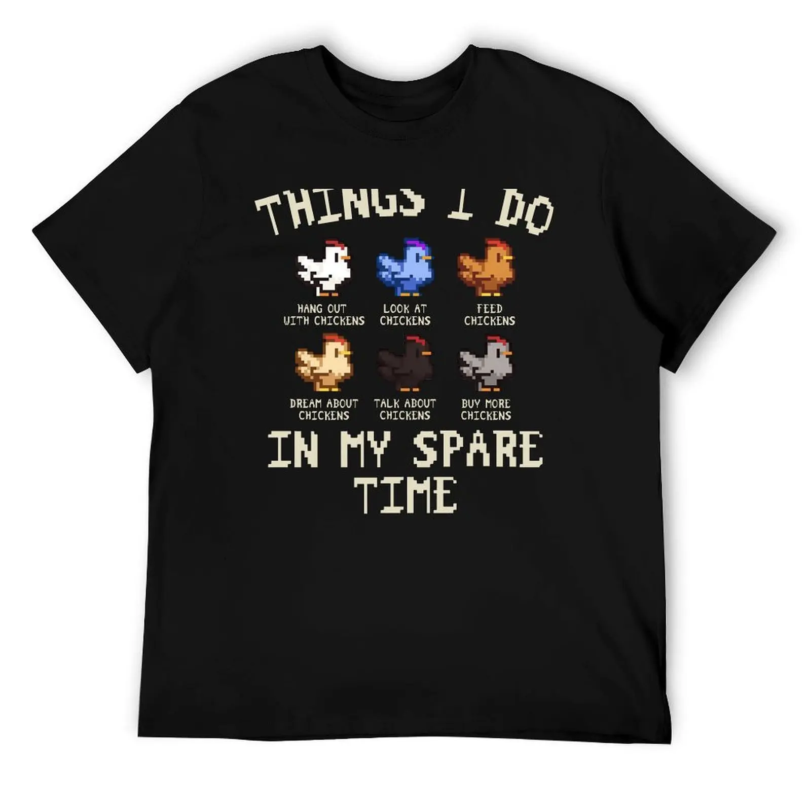 

Chicken Stardew Valley T-Shirt black cotton t-shirt plain for man package man t shirts cotton t shirts for man cotton T-Shirt
