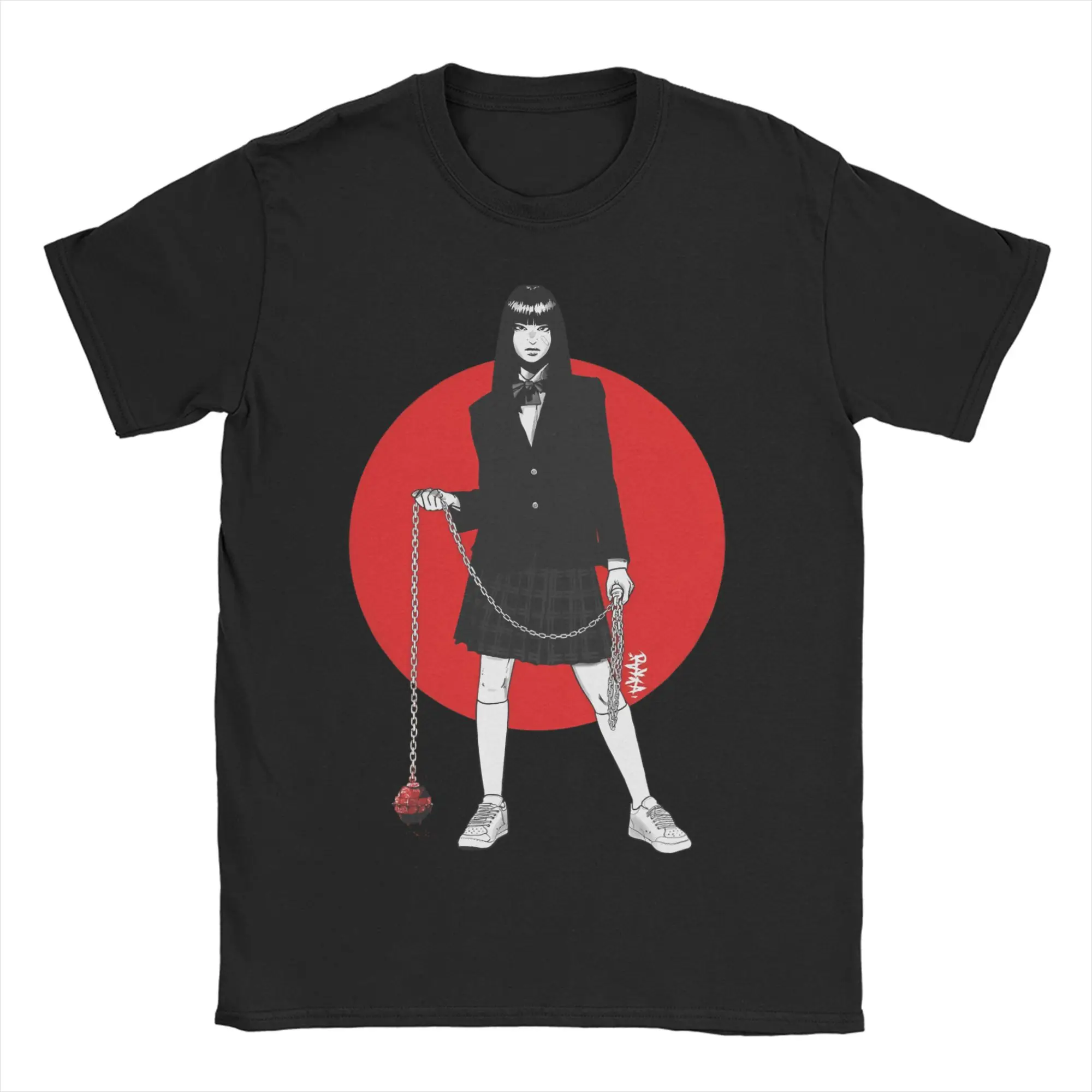 Men's Gogo Yubari Kill Bill   T Shirts  Anime  Cotton Clothes Novelty Short Sleeve Round Collar Tees New Arrival T-Shirt
