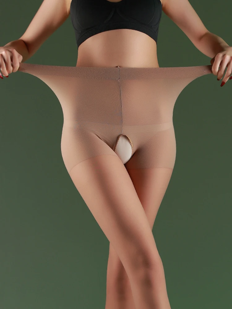 

Женские тонкие прозрачные колготки 8D с высокой талией, эластичные колготки, сексуальные чулки с открытой промежностью, масляные блестящие глянцевые колготки для коррекции ног