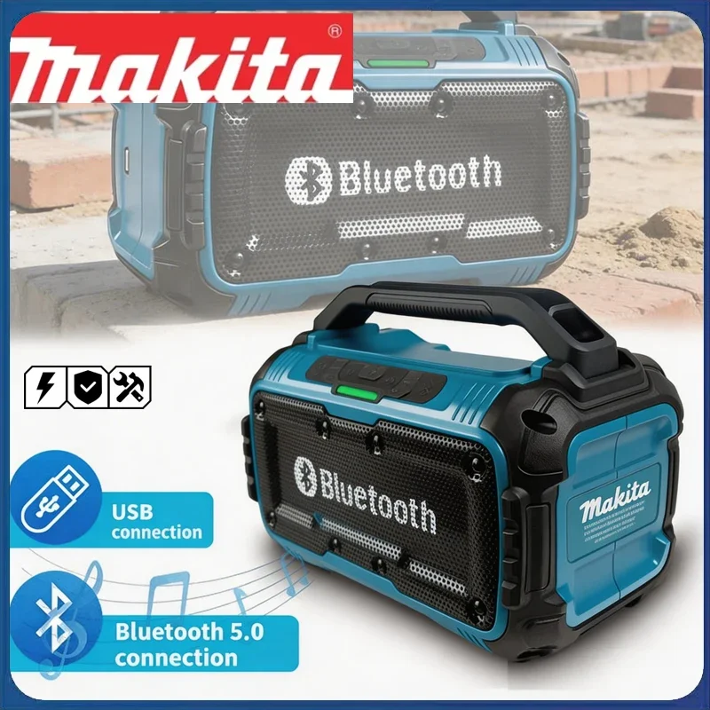 

Беспроводная Bluetooth-колонка Makita, портативные колонки с объемным звучанием, двухканальный сабвуфер, громкоговоритель, аккумулятор 18 В (без аккумулятора)