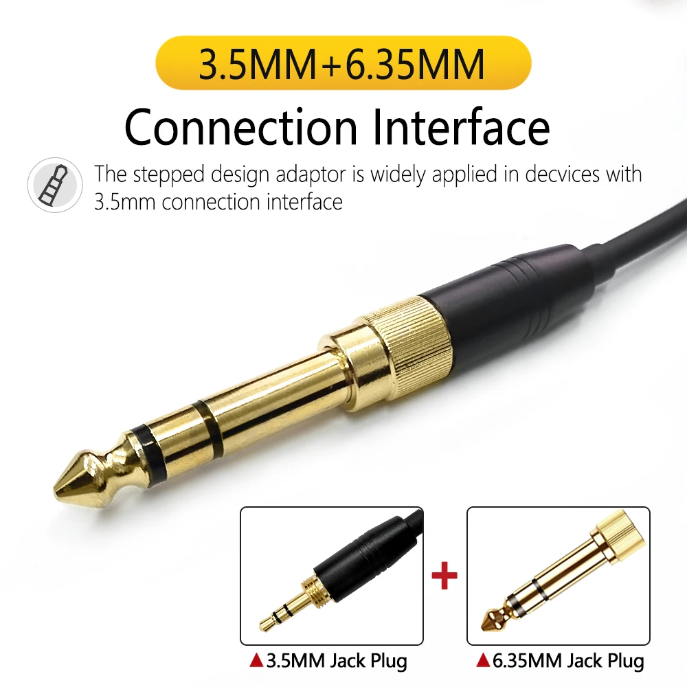 Durable Coiled Headphone Audio Cable High-extensional Spring Line 3.5MM 6.35MM Adapter cable for BOSE QC35 35II QC45 NC700