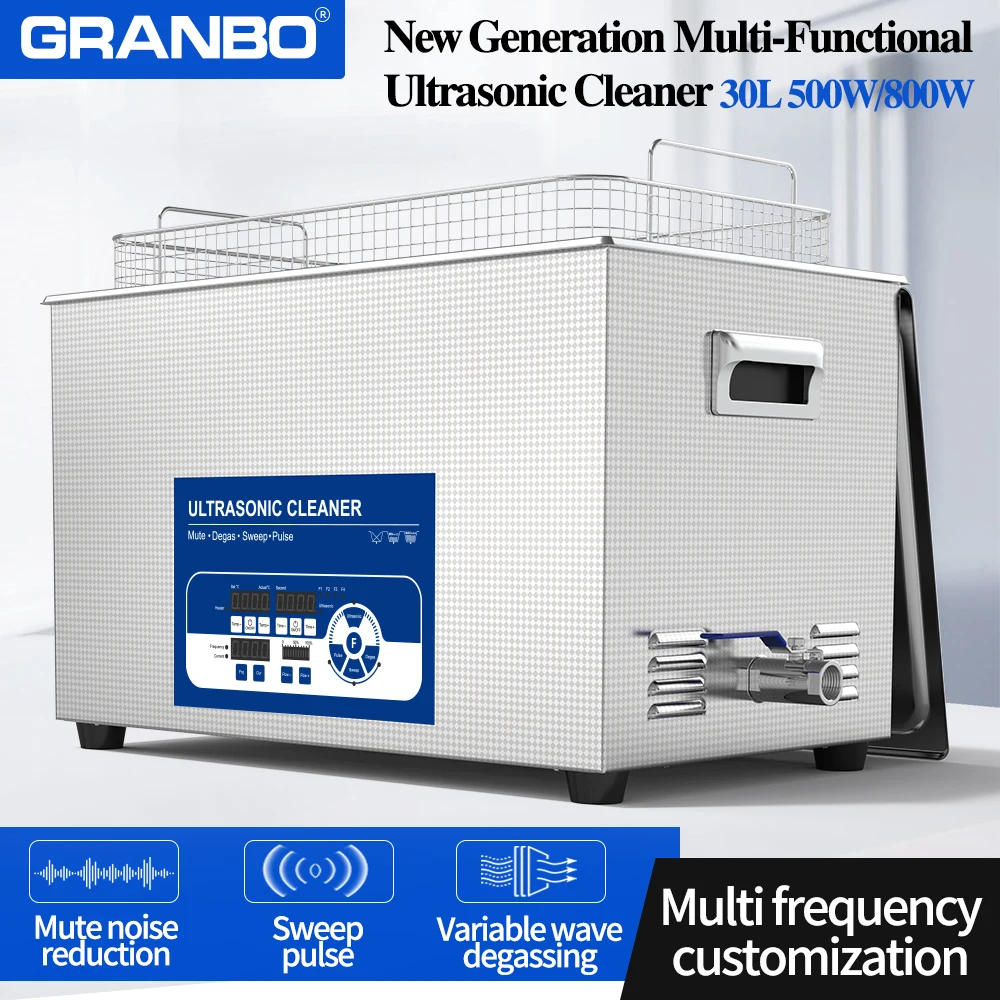 Professional 30L Laboratory Ultrasonic Cleaner High-Frequency 120KHz / 80KHz for Precision Chemical Reactions and Advanced Clean