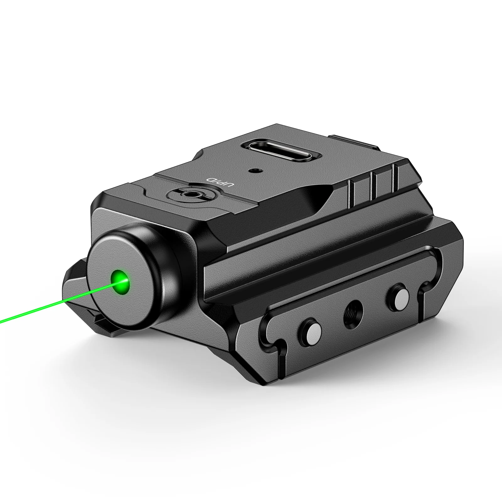 1101 Red/Green Picatinny Laser: Easy-Charging, Long-Life, Quick-Adjust.