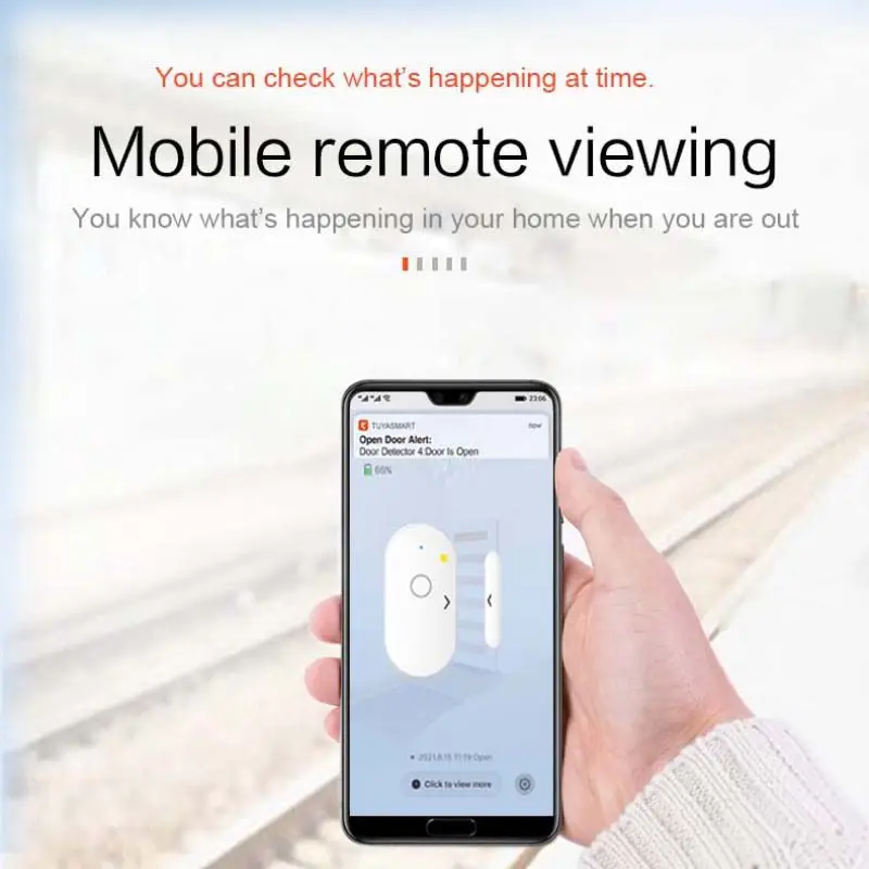 Aubess 투야 와이파이 스마트 윈도우 문짝 게이트 센서 감지기, 독립 문짝, 마그네틱 알람 앱, 리모컨 홈 보안 시스템