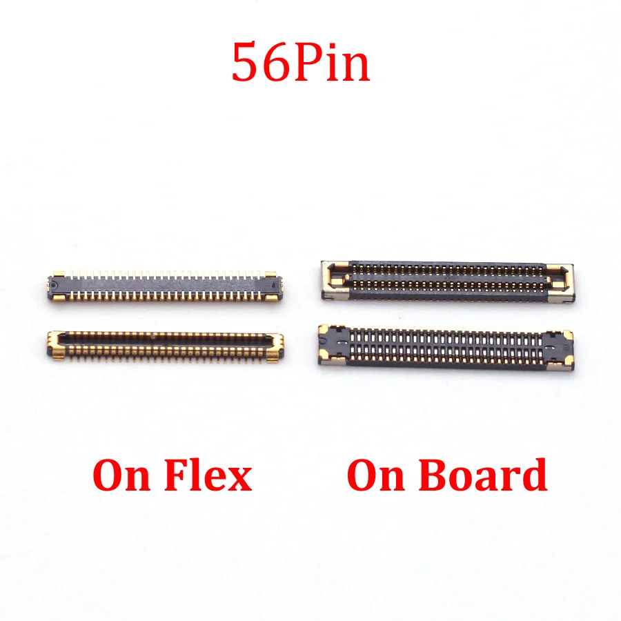 5pcs 56pin LCD Display FPC Connector On Motherboard For Samsung Galaxy S20 G981B G981U G980 G980F Screen Flex