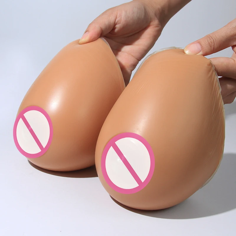 ONEFENG Cheap Price Silicone Artificial Beautiful Breast Forms Coffee Color Shemale Crossdresser Favorite False Boobs