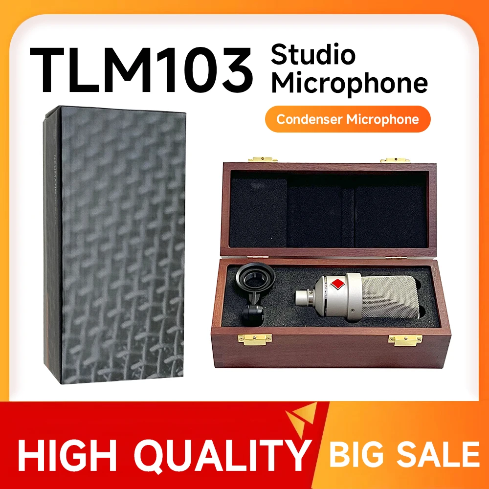 TLM103 Professional Cardioid Condenser  Studio Microphone Low Noise Warm Sound High Definition Ideal for Vocals and Instruments