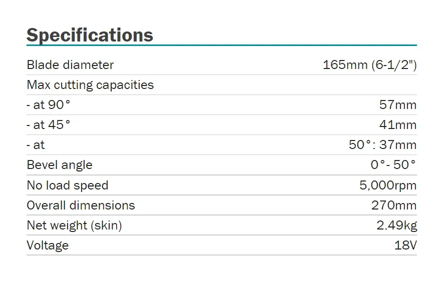 Makita DHS660ZJ 18V LXT Brushless Cordless 165MM Circular Saw Lithium Power Tools 5000RPM