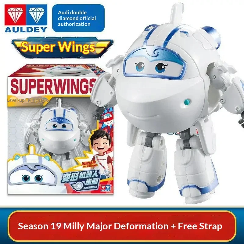 Auldey Super Wings Bucky Transformerende Robot Actiefiguur Deformatie Mecha Model Beweegbare Gewrichten Bureau Collectie Decor Speelgoed