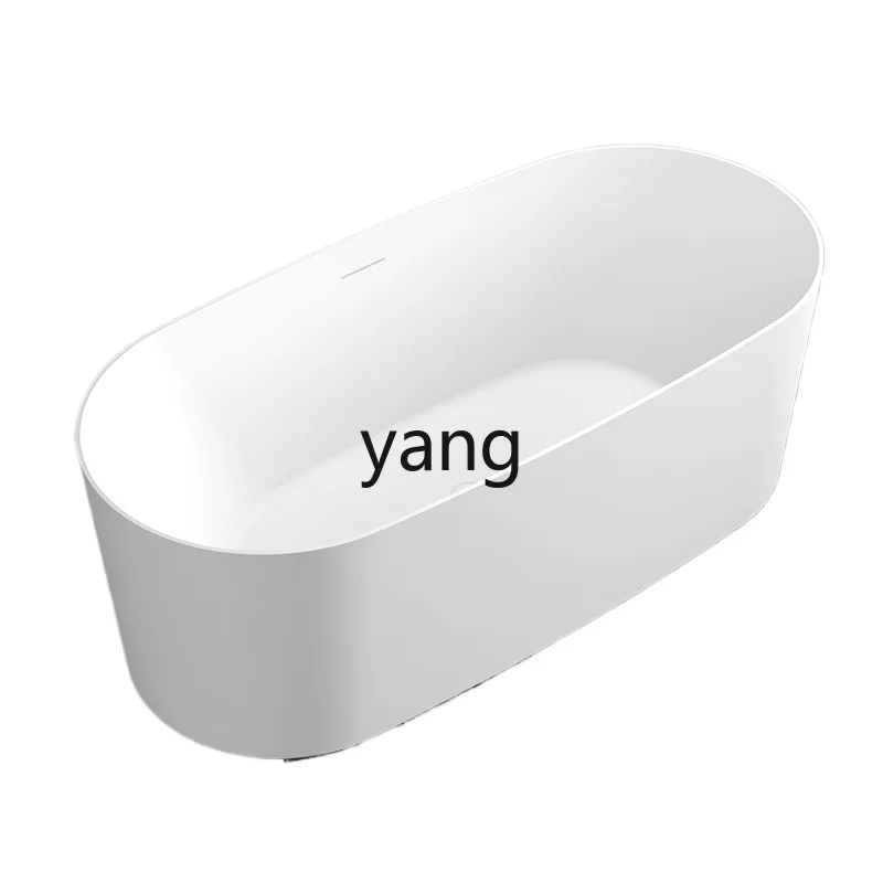 

YJQ acrylic bathtub household small apartment independent thin-edged oval adult bathtub