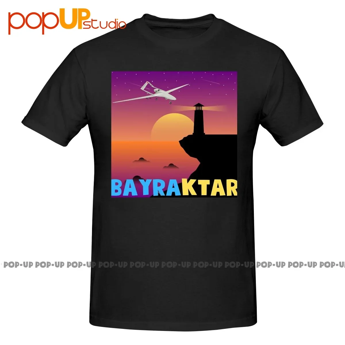 Bayraktar Tb2 Model Shirt T-shirt Tee Pop Design Splicing Best Seller