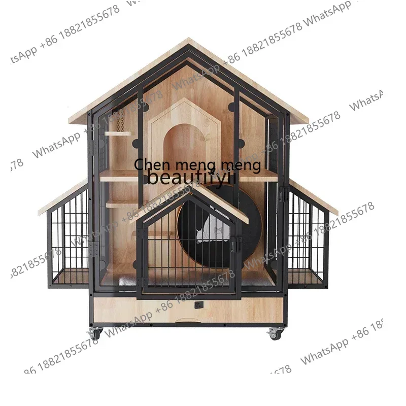 New style NewTotoro Villa Cabinet Special Cage Luxury Solid Wood Dense Kangaroo Nest Squirrel Pet Feeding Display Box Ice House