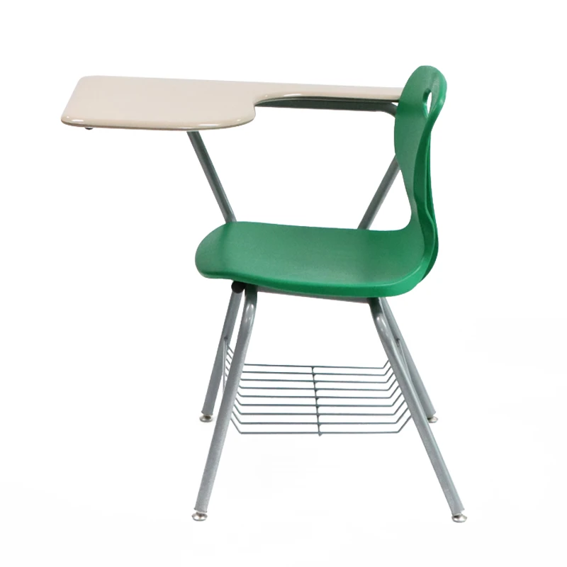 Modern Middle Ergonomic Cheap School Classroom Furniture Plastic Student Chair with Writing Pad