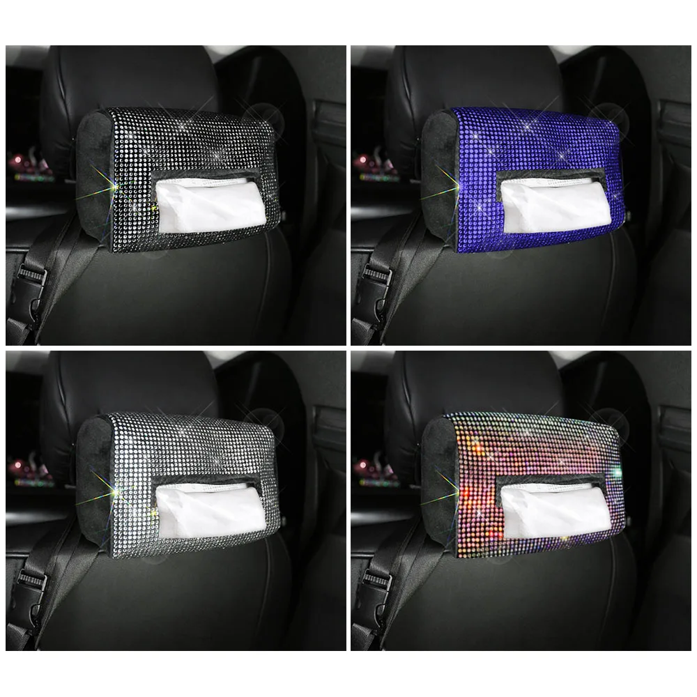 

Коробка для салфеток с кристаллами и бриллиантами, авто украшение, блестящие автомобильные аксессуары, интерьерная алмазная коробка для салфеток автомобиля 12*18 см/4,7*7,1 дюйма