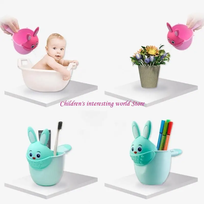 Baby Bath Waterfall Rinser Shampoo Rinse Cup Cartoon Shower Washing for Hea 425F