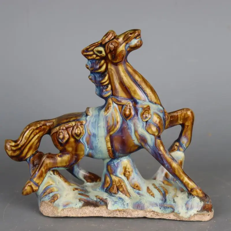 

Sculpture Horse Statues of Animals Antique Craft Porcelain Animal Statues Figure Home Statues for Decoration