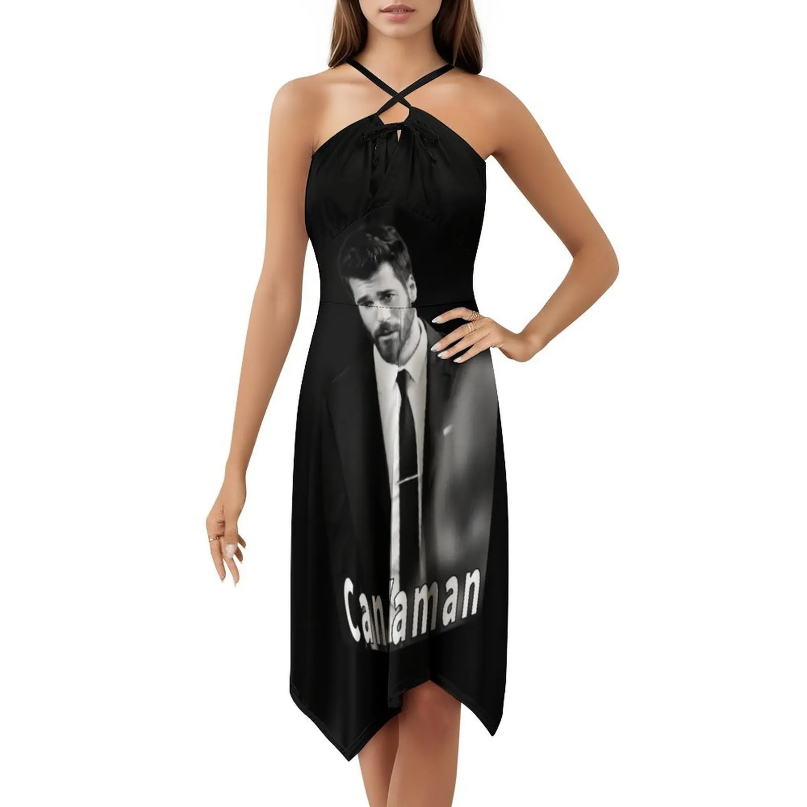 يمكن يامان بدلة البوهيمي فستان بلا أكمام للنساء طباعة فساتين حفلات الشاطئ يمكن يامان المرأة يمكن يامان فستان يامان ل