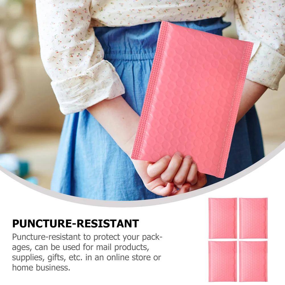 

100 шт. розовые почтовые конверты с пузырьками, упаковка для ювелирных изделий, мягкие почтовые конверты, самозапечатывающиеся для подарков малого бизнеса, мягкие почтовые конверты