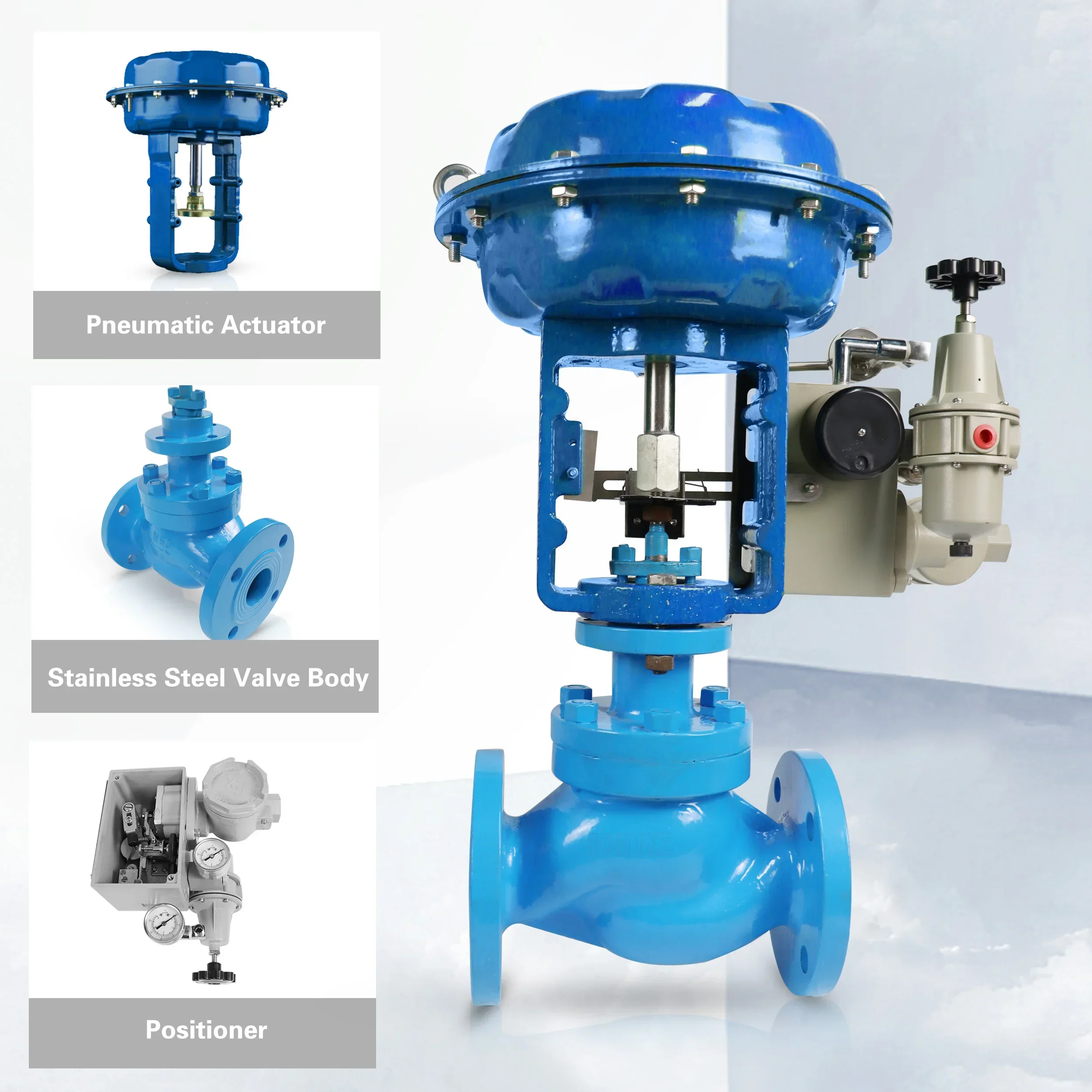 Hot Sales Cast Steel Pneumatic Diaphragm Steam Guide Regulating Proportional Valve