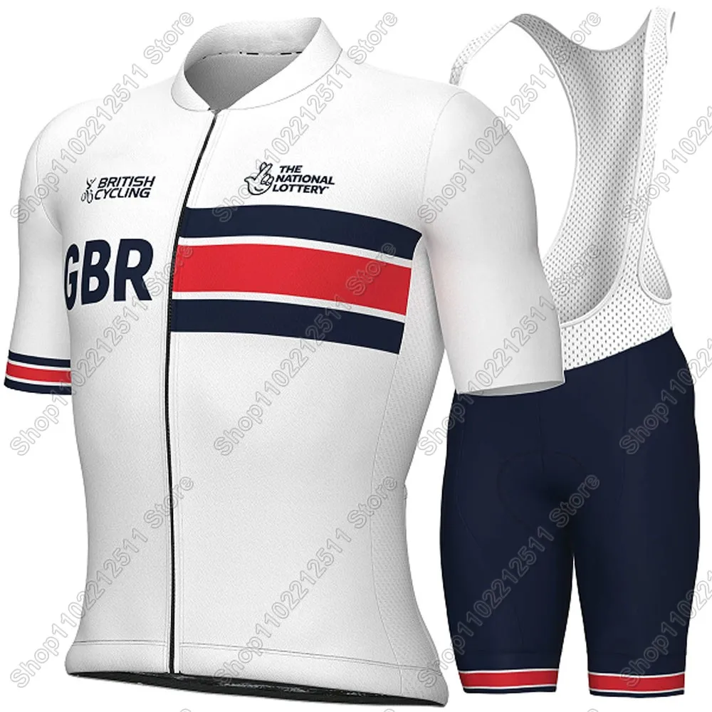 AliExpress 2025 Great Britain National Team Cycling Jersey Set Bicycle Clothing Road Shirts Suit British Bicycle Bib Shorts MTB Maillot