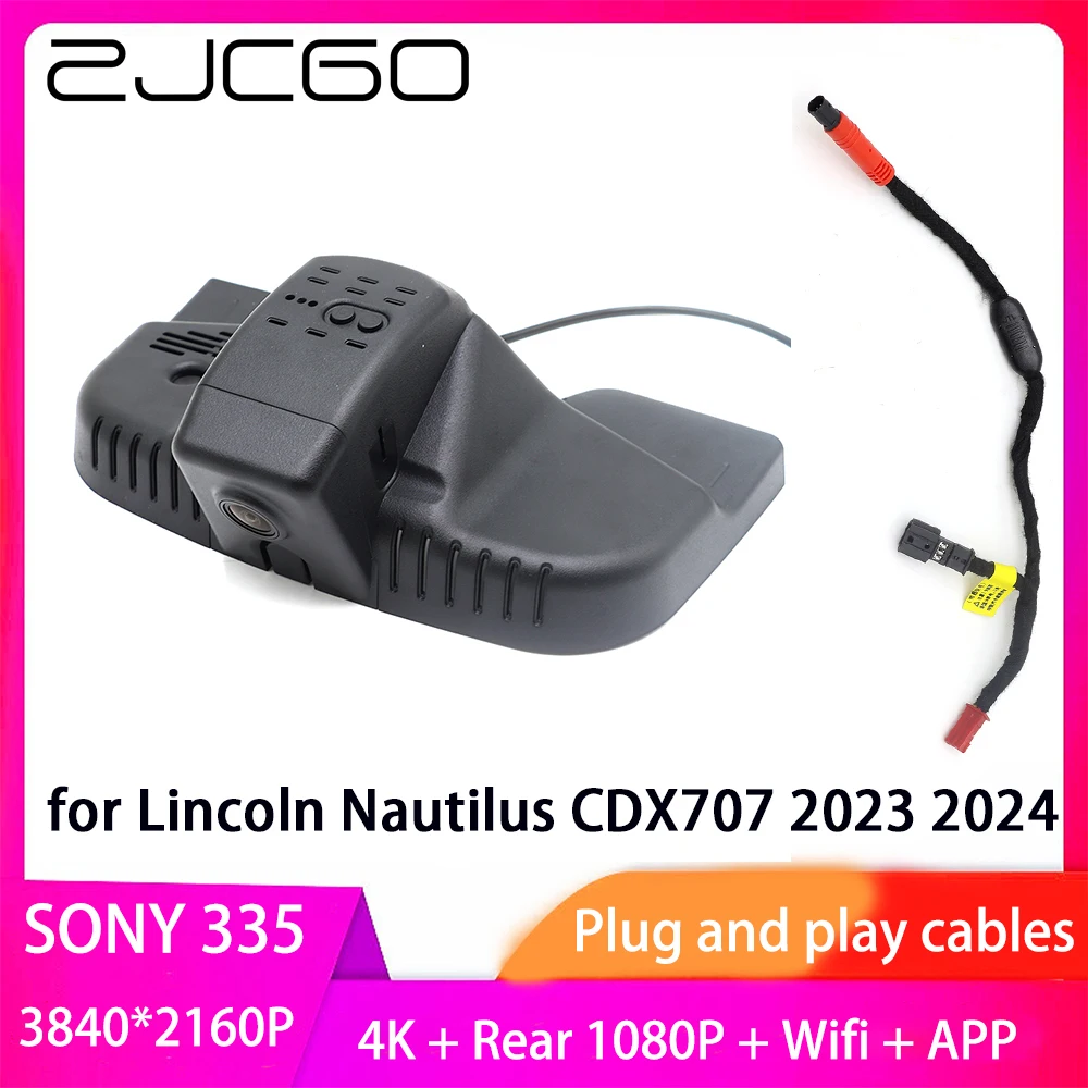 

ZJCGO Plug and Play DVR Dash Cam 4K 2160P Video Recorder for Lincoln Nautilus CDX707 2023 2024