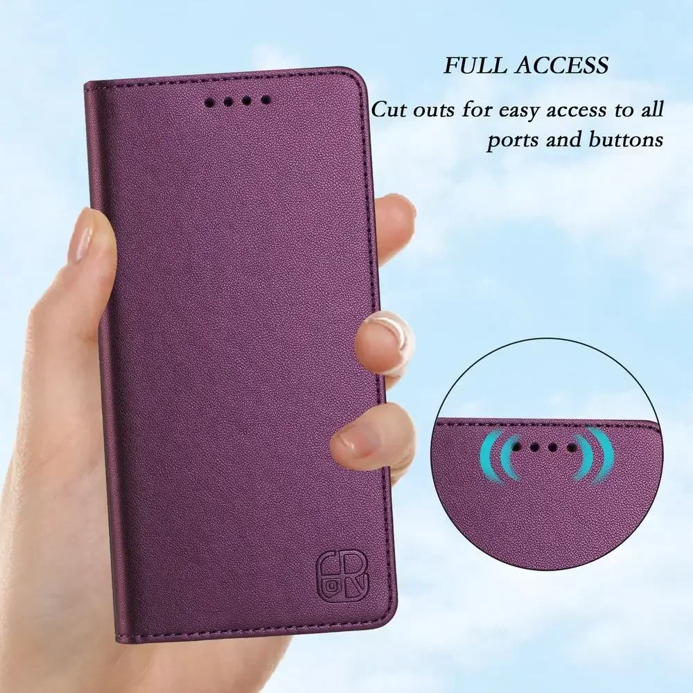 Cartera con ranura para tarjetas Kickstand Funda de cuero con tapa magnética para OPPO A5 Pro 5G A16 A97 A96 A73 A36 A3X A79 A58 A38 A18 A98 A17A15