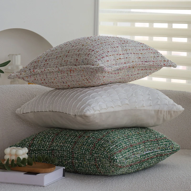 New Green Cushions Covers Decorative Home Decor Items Cushion Covers Spring Farmhouse Pillowcases For Couch 45x45cm Room Decor