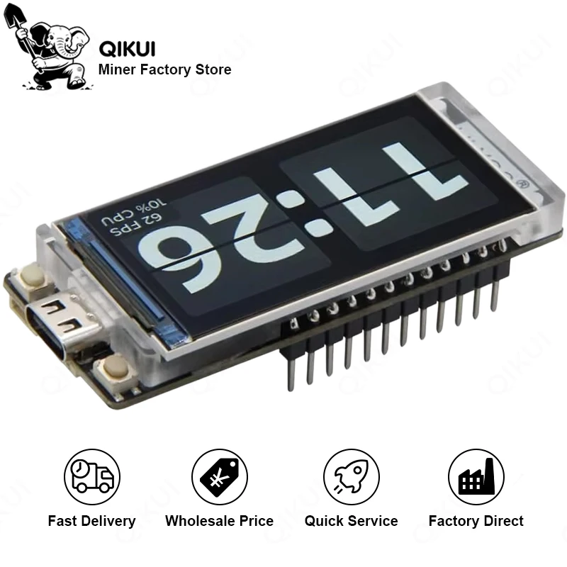 

T-Display-S3 ESP32-S3 1.9 inch ST7789 LCD Display TTGO Development Board Soldered pin Header Version