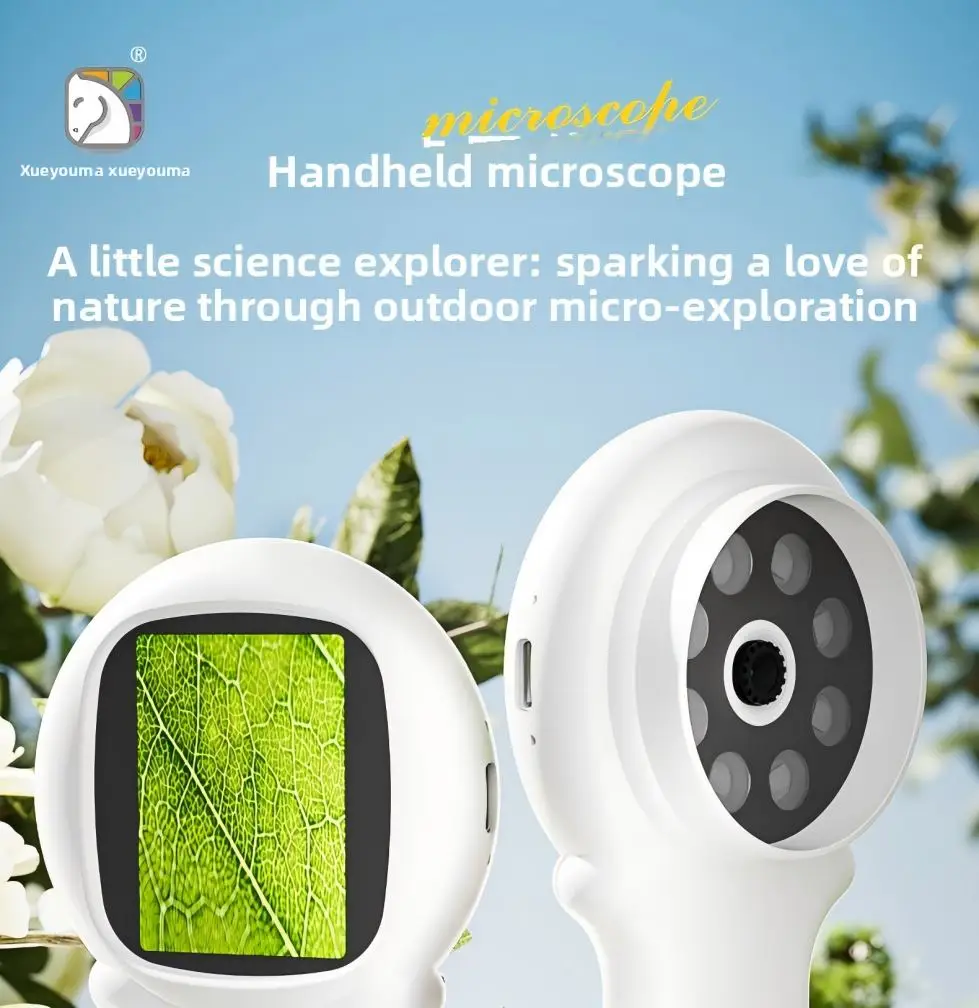 Cross-border children's microscope for viewing bacteria, student gifts, handheld portable outdoor observation toys