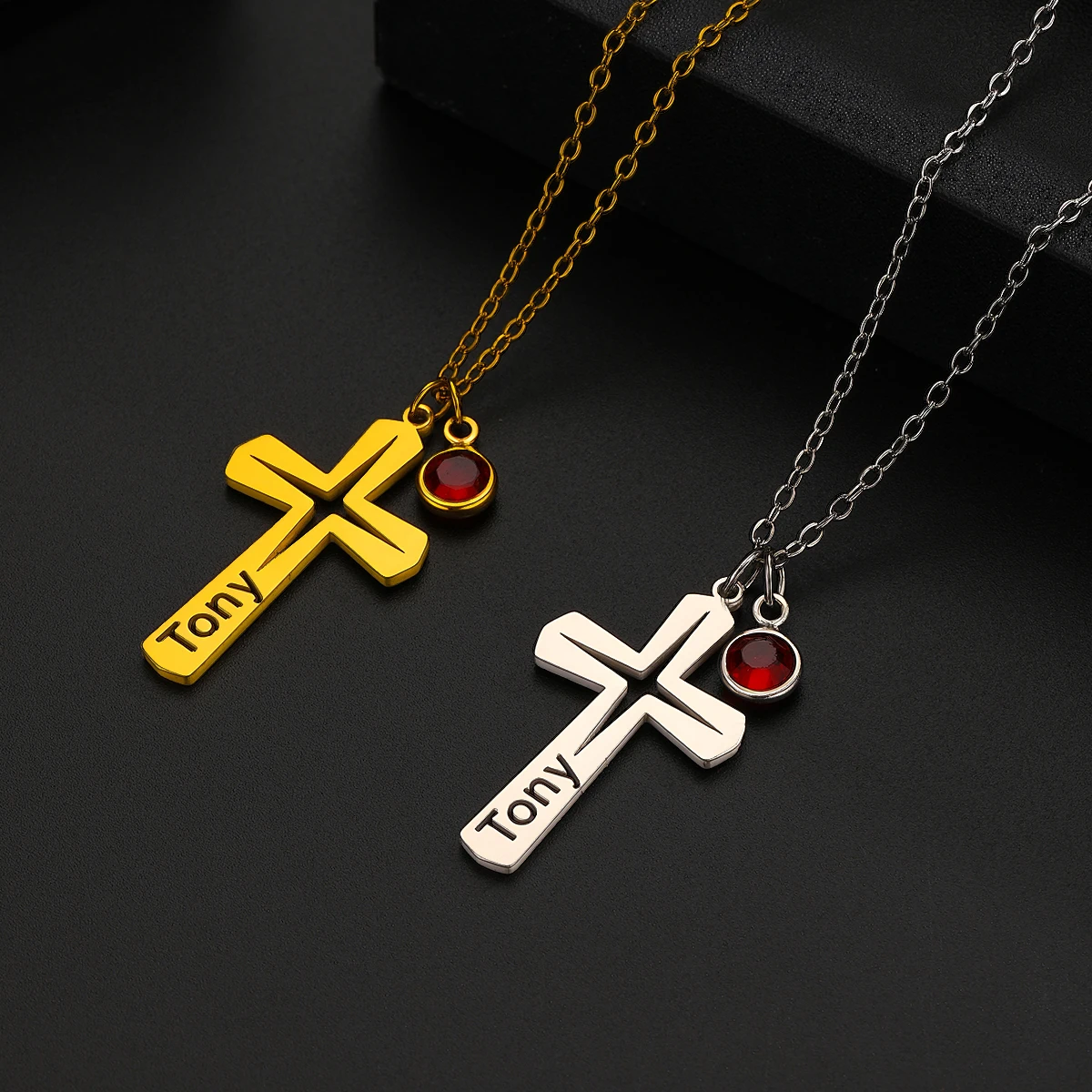 

Todorova индивидуальное ожерелье с крестом из нержавеющей стали для женщин и мужчин, кулон с цирконом, модные ювелирные изделия на день рождения, подарок