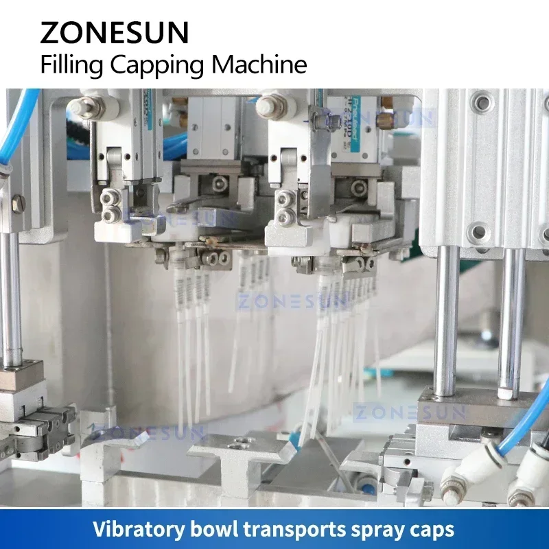 ZONESUN ZS-AFC6P Confezionatrice automatica per profumo tascabile Attrezzatura per riempimento e tappatura di fragranze, pompa peristaltica