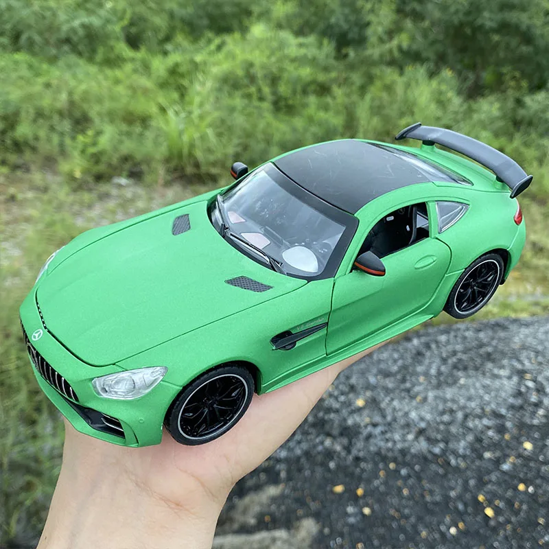 1:24 Mercedes Benz AMG GTR ruedas de vehículo modelo de Metal Diecast coche deportivo simulación tirar hacia atrás juguete colección para regalos