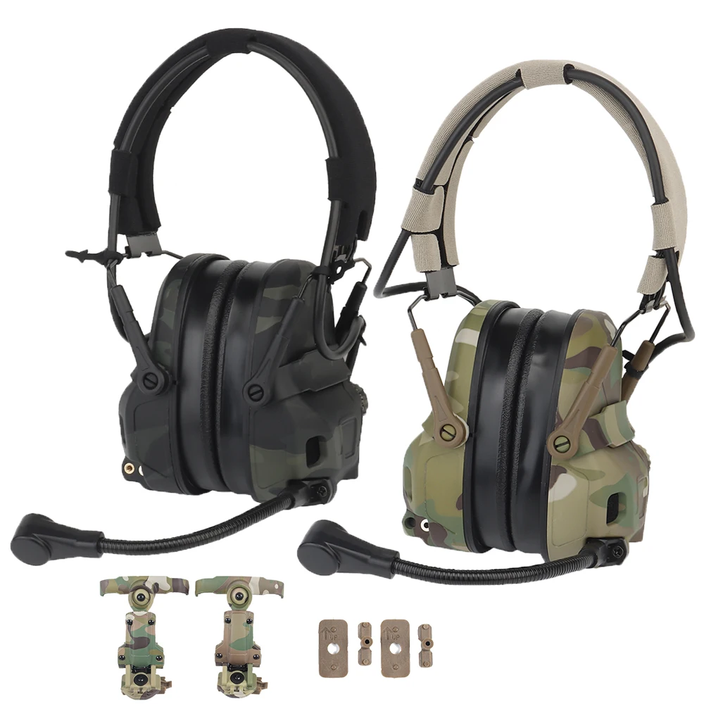 Tactical Headset Militar Hunting Shooting Noise Reduction Headset for OPS Core ARC and Wendy M-LOK Helmet Head Mounted Dual Use