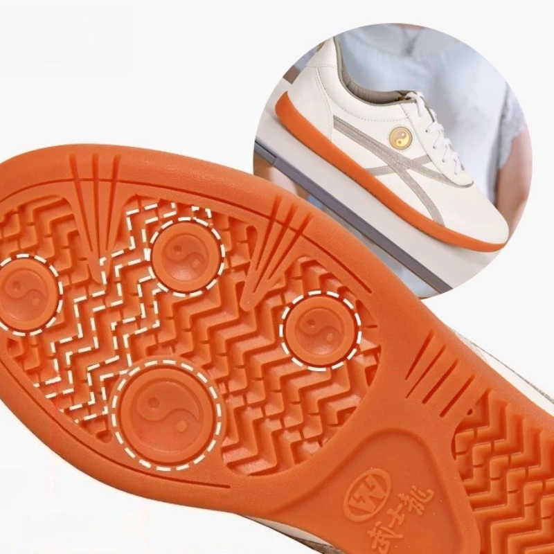 جلد البقر الأصلي الاصطناعية LeatherTai Chi أحذية للكونغ فو وشو فنون الدفاع عن النفس لينة مرنة وحيد خفيفة الوزن الرجال النساء #4