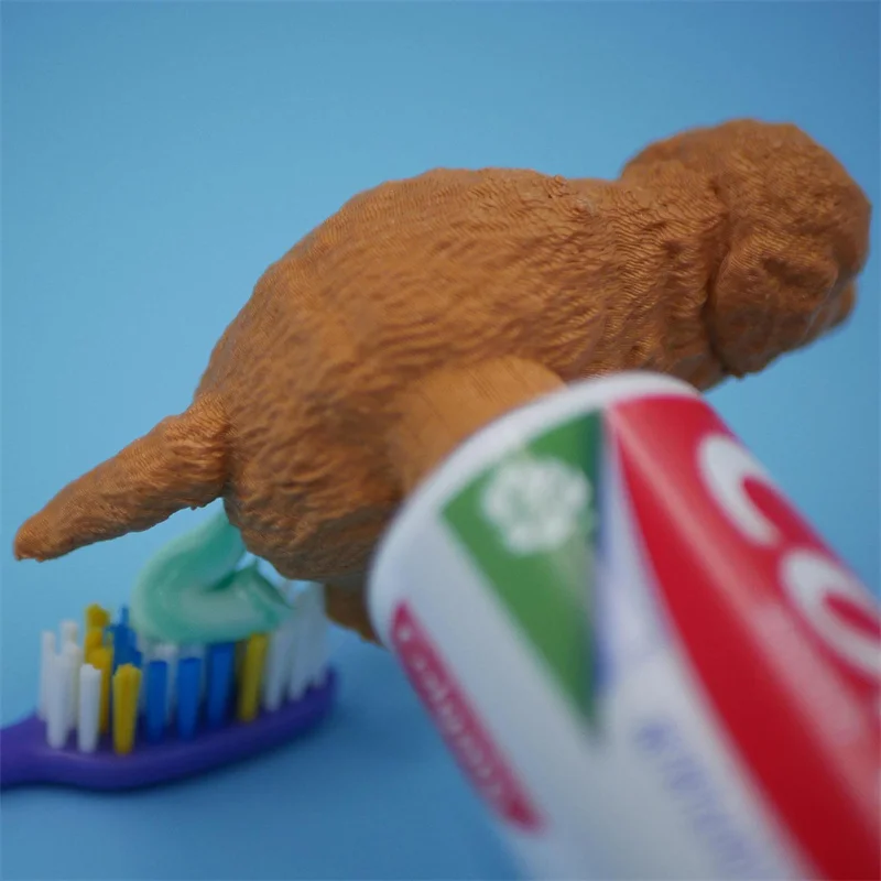 Creative Spoof Golden Retriever Toothpaste Head Dog Poo Toothpaste Dispenser