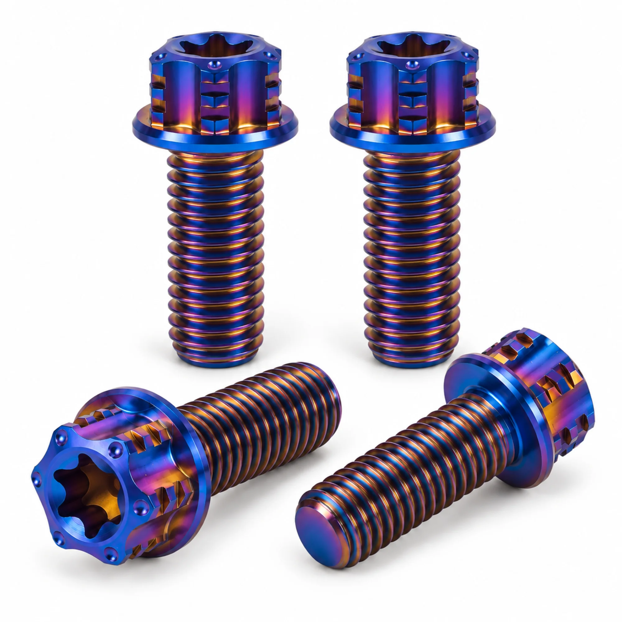 Motorcycle Titanium Bolts M8 20MM 4PCS Hex Head Screws CNC Upgrade Fairing Body Engine Fasteners
