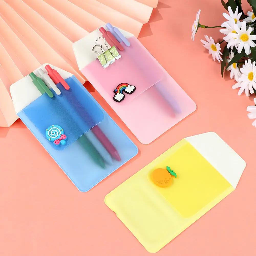 Doctors Nurses Clothes Pocket Pen Case Gel Pen Pouch PVC Leak-proof Ink Pen Holder Bag for Medical Workers Protective Sleeve