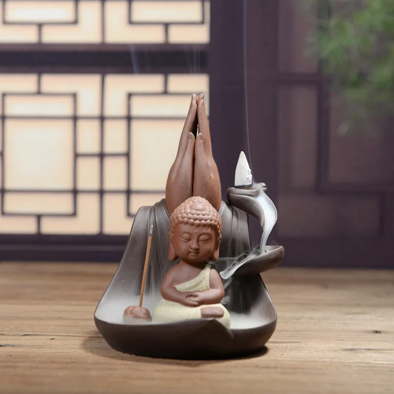 

Purple Clay Backflow Three Saints Incense Home Indoor Decoration Sandalwood Burner Premium