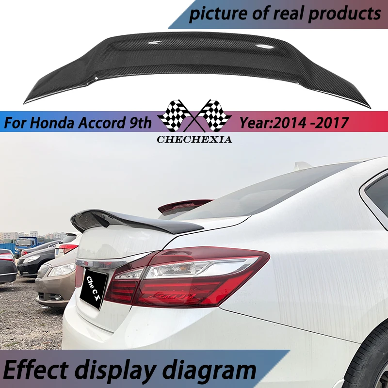 

Car-styling R Style Luster Carbon Fiber/FRP Rear Trunk Spoiler Wing Fit For Honda Accord 2014 - 2016