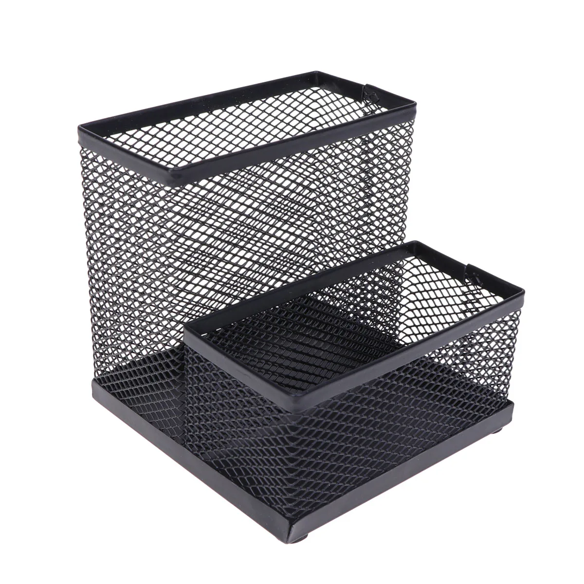 

Creative Wrought Iron Pen Holder Multifunctional Office Storage Desktop Organizer Container For Pens Cards Small Utensils Black