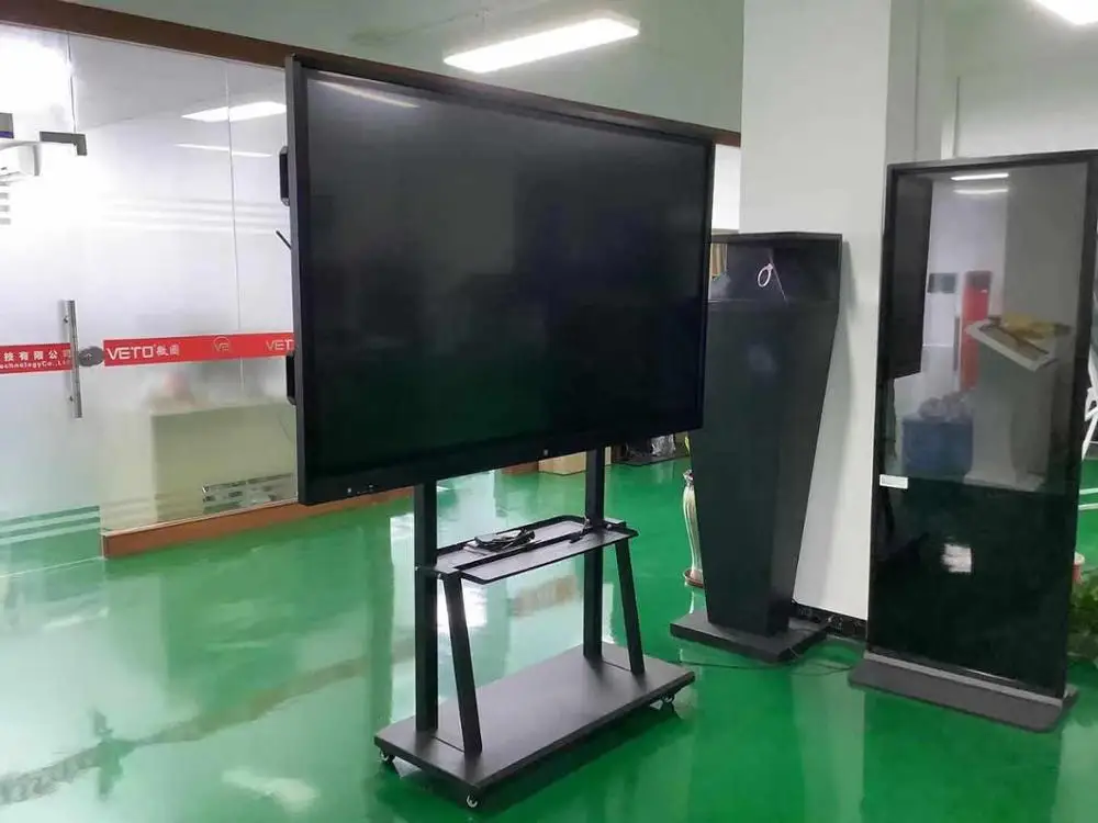 VETO 55 65 75 86 98 بوصة لوحة ذكية شاشة لمس تفاعلية لوحة مسطحة تفاعلية لاجتماع التعليم