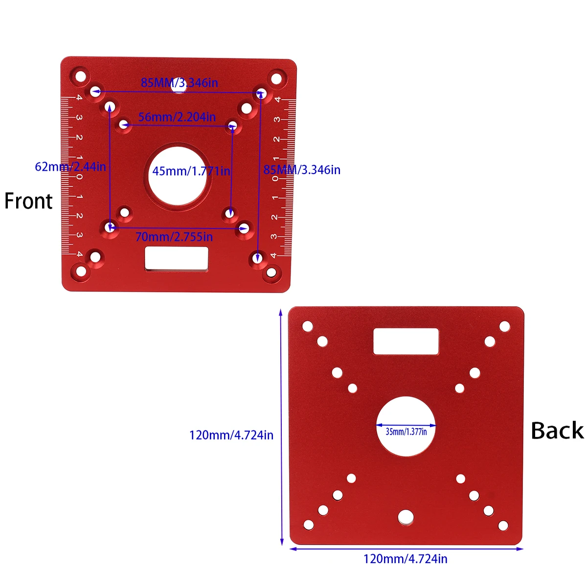 Imagem -02 - Multifuncional Alumínio Router Tabela Inserir Placa Woodworking Trimmer Elétrica Madeira Fresagem Flip Plate Faça Você Mesmo Trabalhando Benche