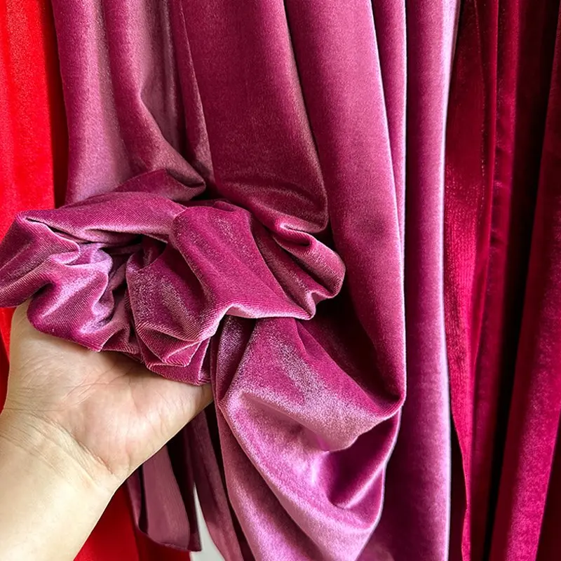 Purple velvet fabric for Christmas decoration wedding party decoration curtain cloth handmade DIY dress sewing materials