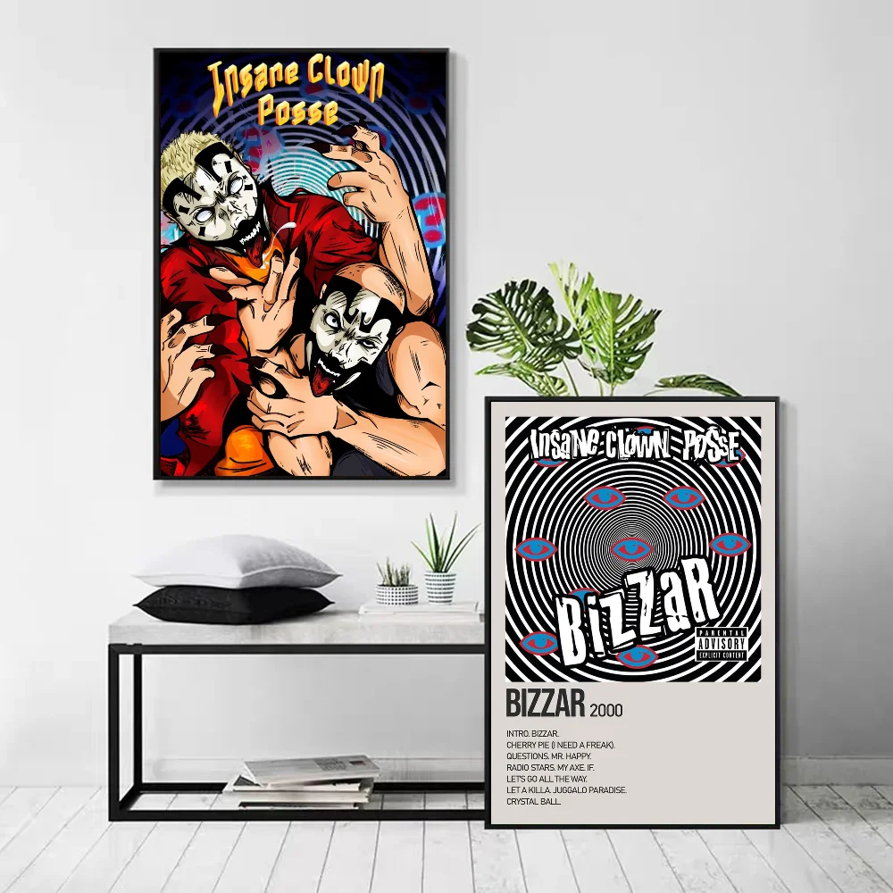 1pc ICP Insane Clown Poster Self-adhesive Art Waterproof Paper Sticker Coffee House Bar Room Wall Decor