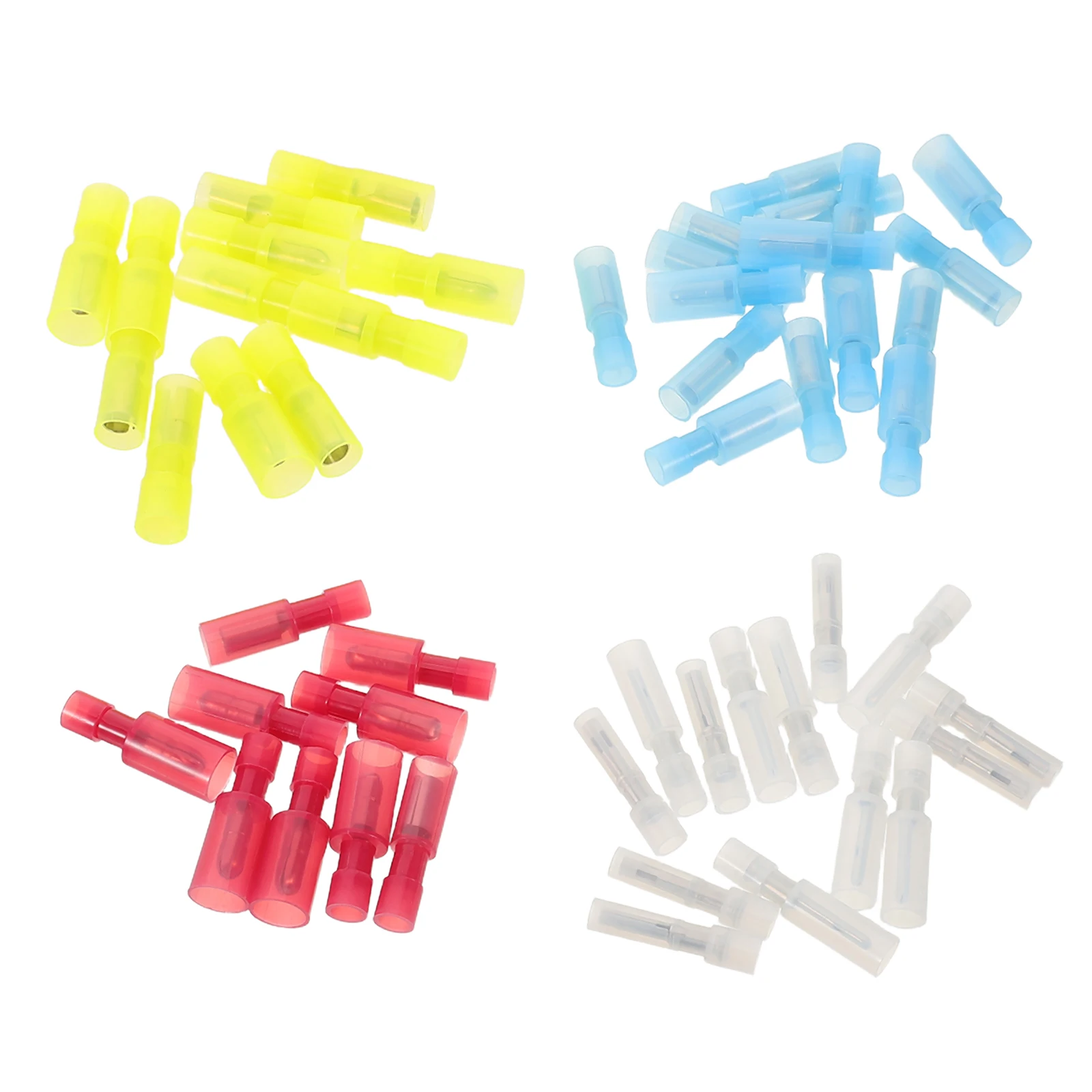 

80pcs Insulated Quick Wiring Terminals Secure Male Female Connectors Cold Press Tech Universal Wire Gauge Compatibility -