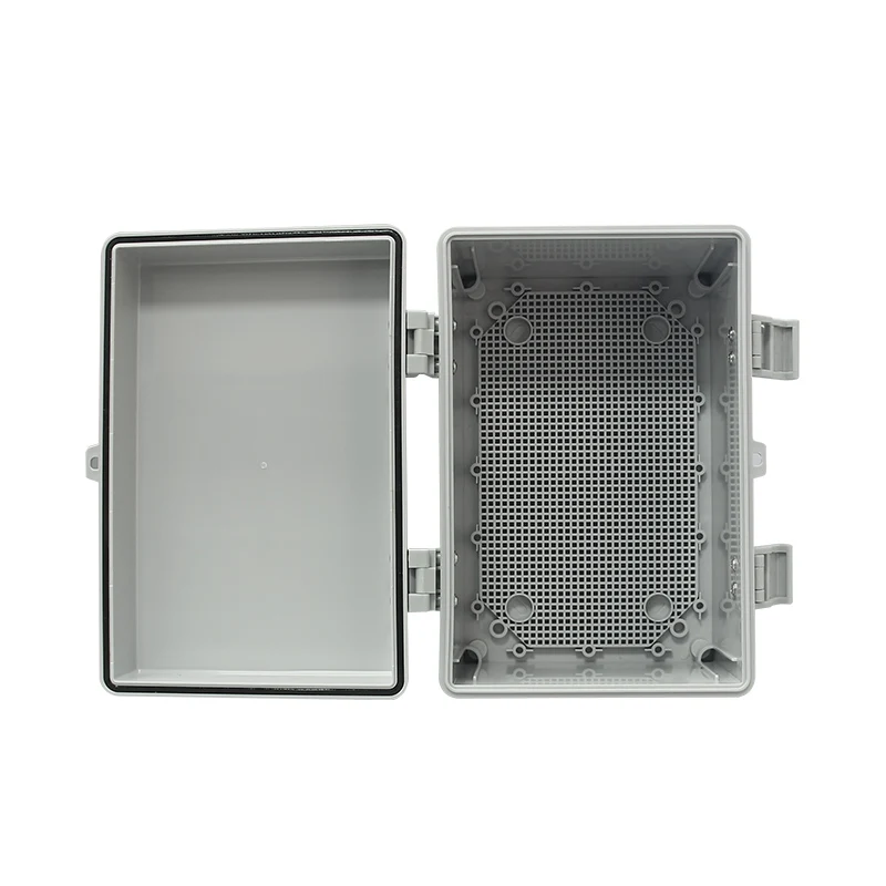 IP67 Waterproof Power Electrical Junction Box Abs Pc Hinged Plastic Enclosure Distribution Box  Waterproof Outdoor Plastic Box