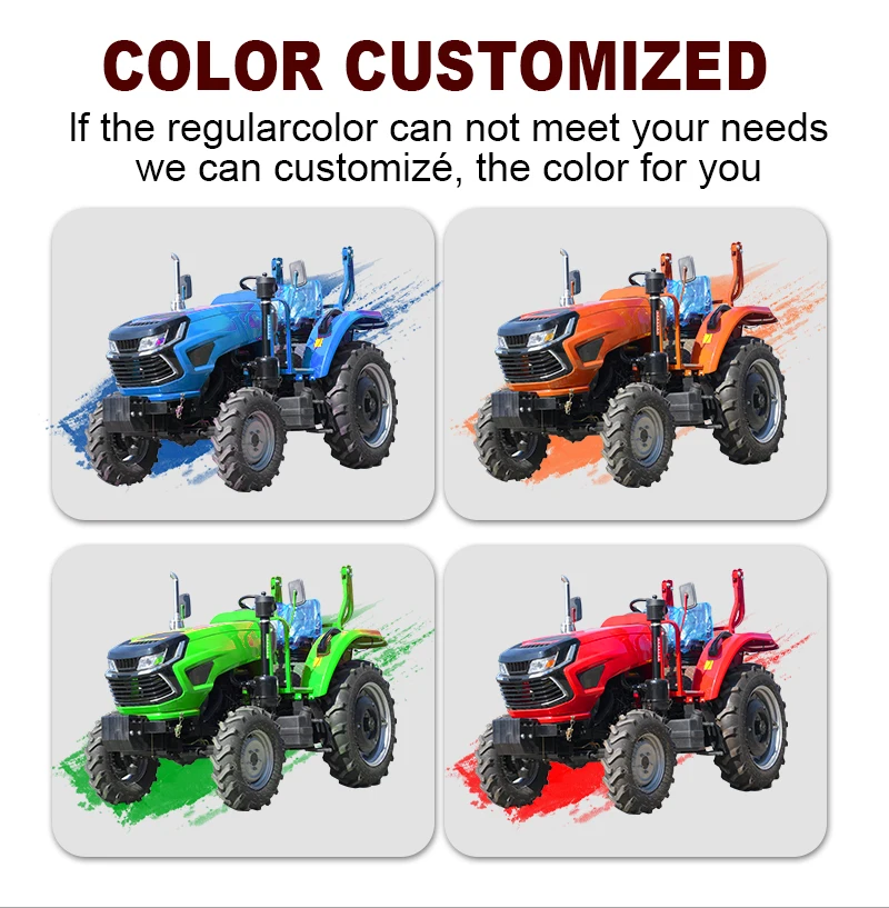 Kostenloser Versand 4-Rad-Traktor Garten 4x4 Hydraulischer Mini-Farmtraktor Geländereifen Hangtransport Dieseltraktor Maßgefertigt – Detail 5