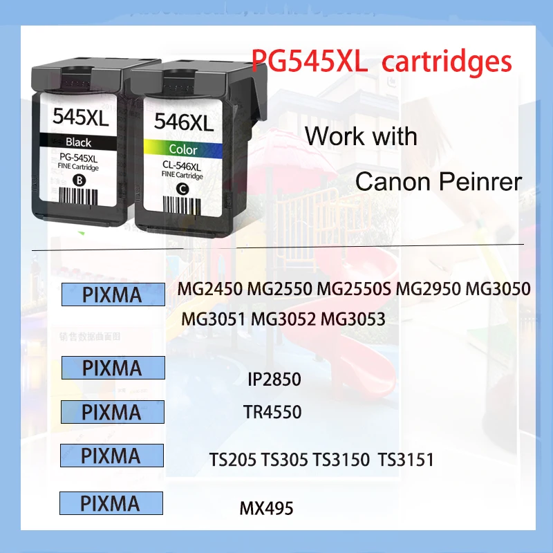 Compatible 545XL 546XL 545 XL 546 XL Ink Cartridge for Canon PG545 CL546 PG-545 Pixma MG3050 2550 2450 2550S 2950 MX495 Printer