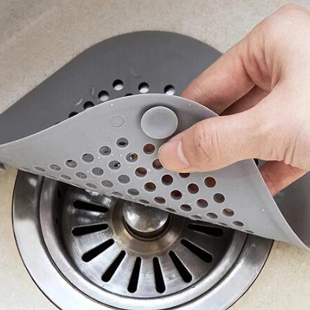 

Hair Catcher Grey Bathtub Drain Hole Filter Strainer Sink Drain Filter Bathroom Kitchen Anti-Clogging Sewer Colanders