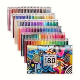 48/72/120/180 Brutfuner Oil Color Pencils Color Pencil Set Watercolor Drawing colored wood colour coloured pencils